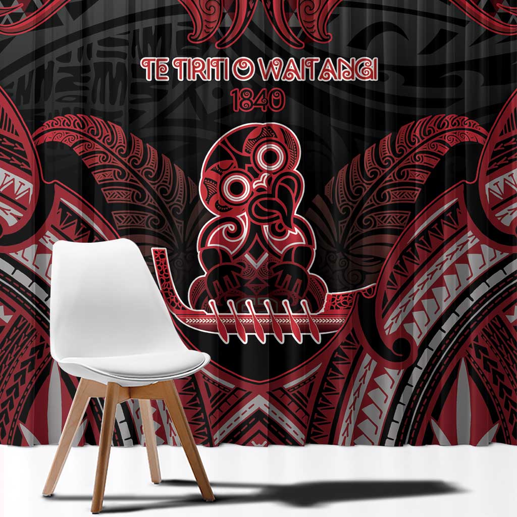 New Zealand Waitangi Day Window Curtain Te Tiriti O Waitangi 1840 DT05 - Polynesian Pride