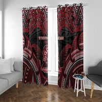 New Zealand Waitangi Day Window Curtain Te Tiriti O Waitangi 1840 DT05 With Grommets Black - Polynesian Pride