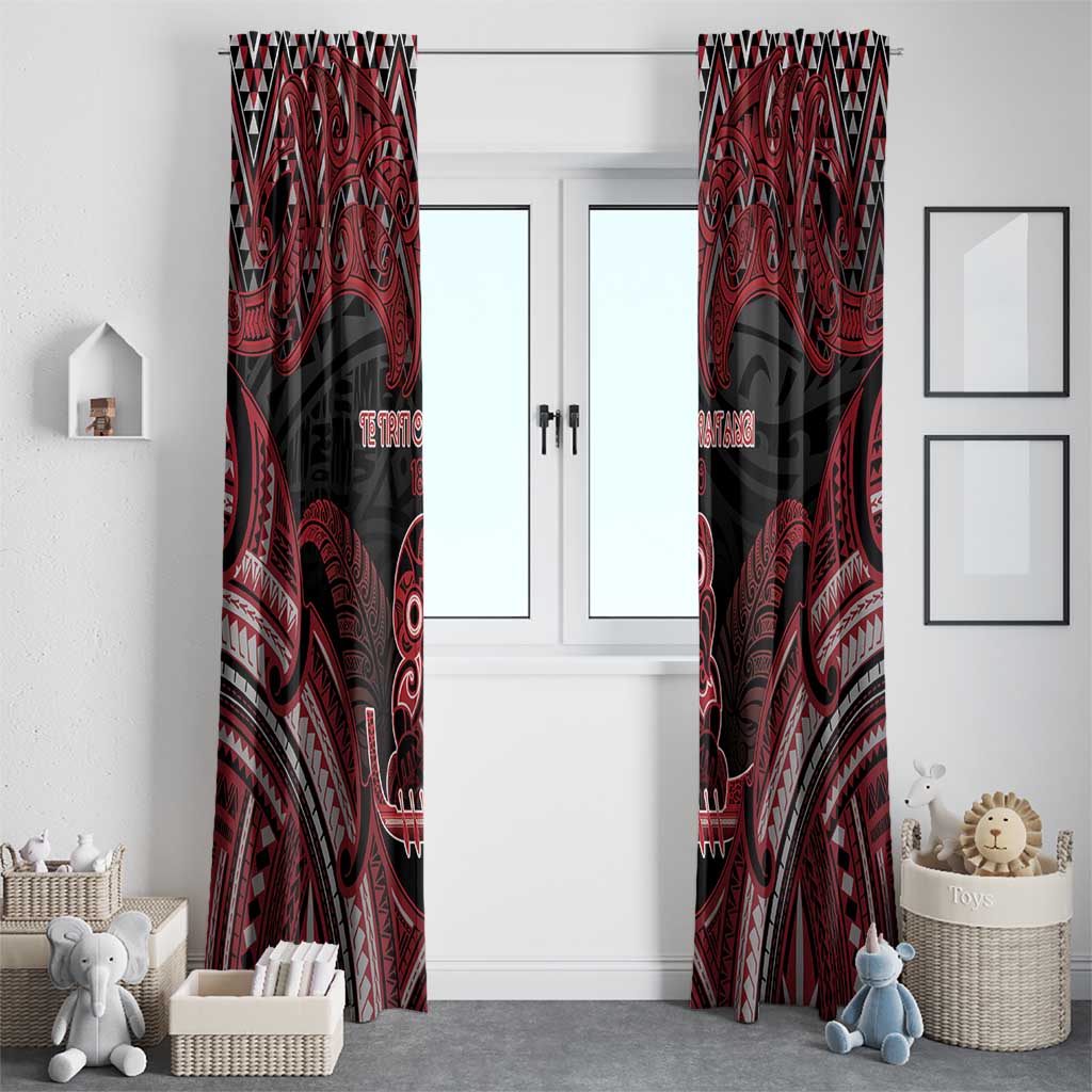 New Zealand Waitangi Day Window Curtain Te Tiriti O Waitangi 1840 DT05 - Polynesian Pride
