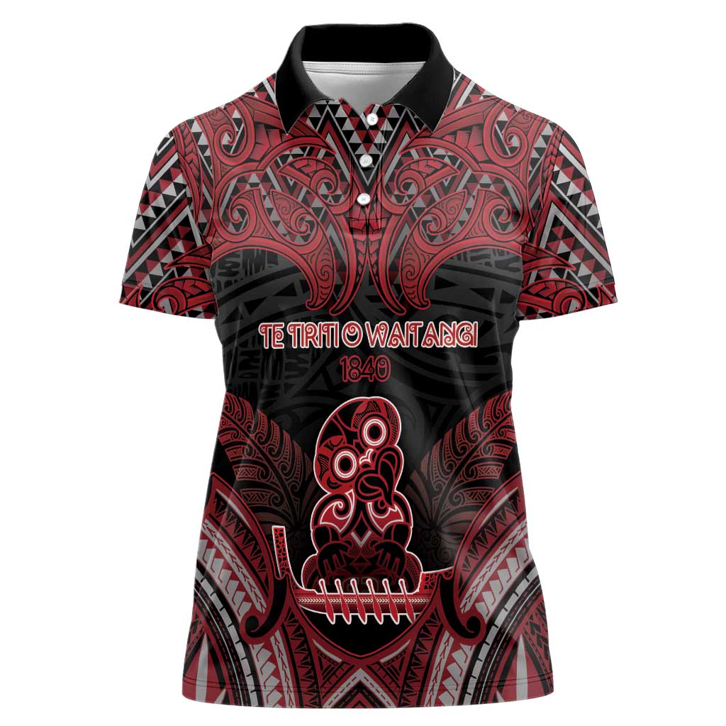 Personalised New Zealand Waitangi Day Women Polo Shirt Te Tiriti O Waitangi 1840 - Polynesian Pride