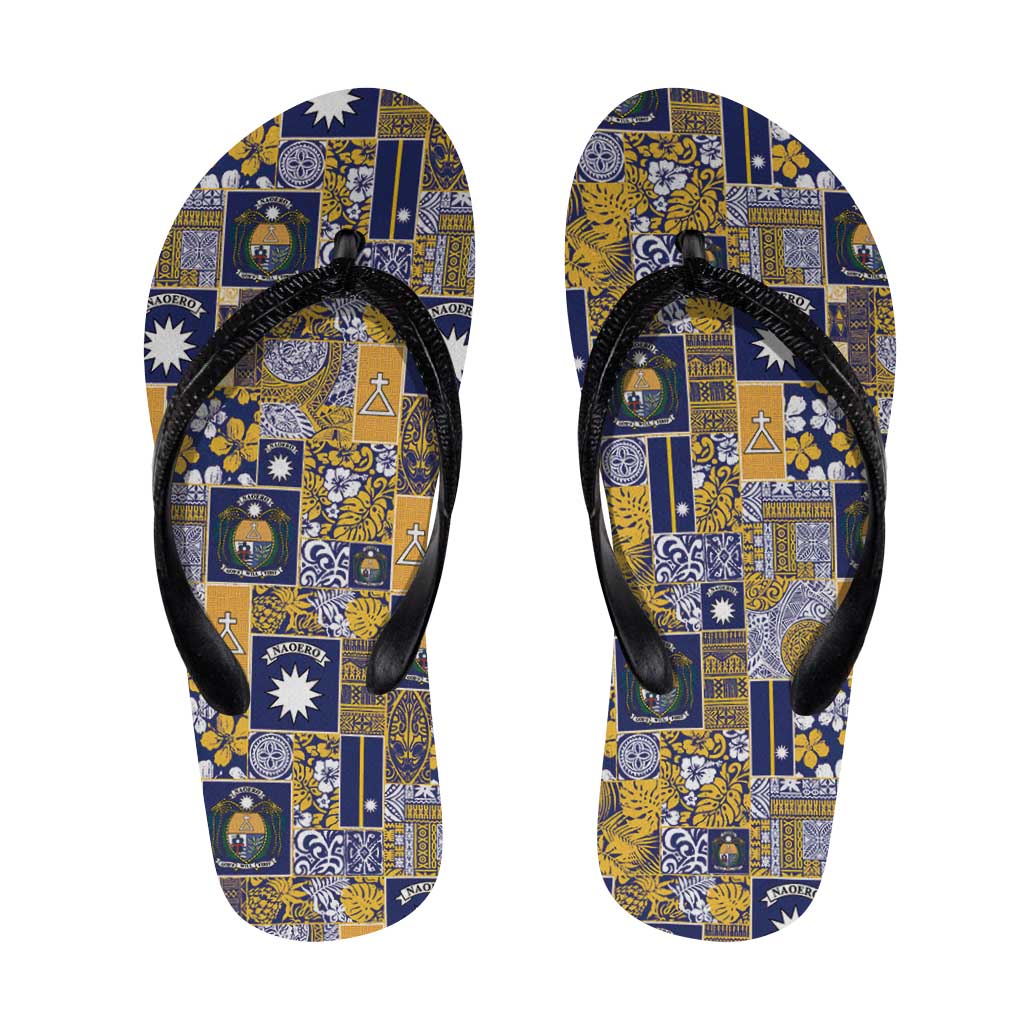 Ekamawir omo Nauru Flip Flops Pacific Patchwork Xmas Vibes - Polynesian Pride