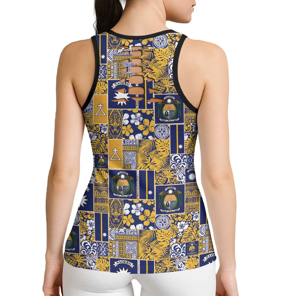 Ekamawir omo Nauru Hollow Tank Top Pacific Patchwork Xmas Vibes - Polynesian Pride