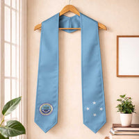 Federated States Of Micronesia Graduation Stole Flag Style LT05 One Size Blue - Polynesian Pride