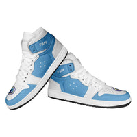 Federated States Of Micronesia High Sneakers AJ1 Coat Of Arms Flag Inspired