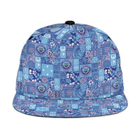 Federated States of Micronesia Merry Christmas Snapback Cap Pacific Patchwork Xmas Vibes - Polynesian Pride