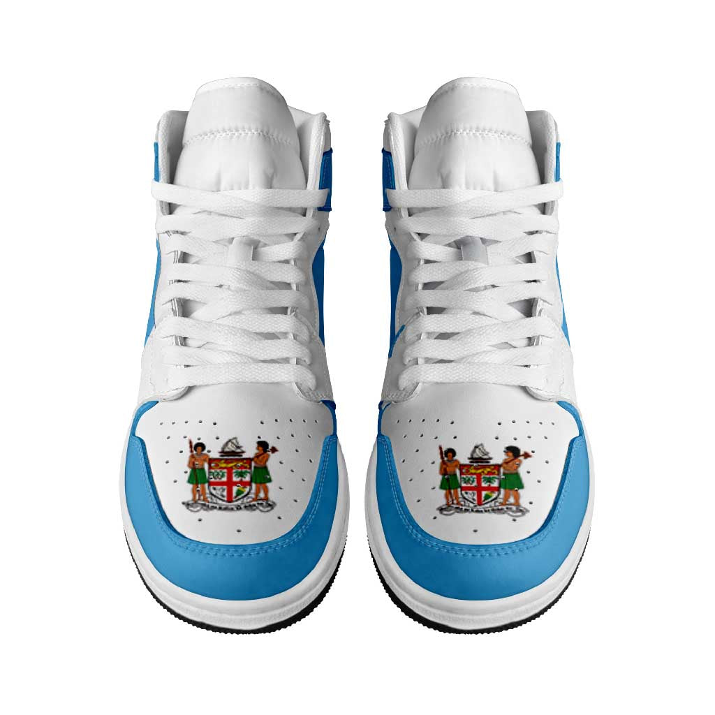 Fiji High Sneakers AJ1 Coat Of Arms Flag Inspired