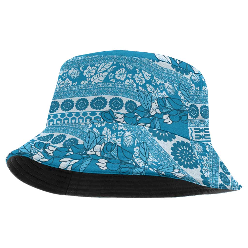Fiji Marau na Kerisimasi Bucket Hat Aqua Tagimoucia Tapa Masi Tribal - Polynesian Pride