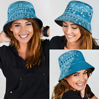 Fiji Marau na Kerisimasi Bucket Hat Aqua Tagimoucia Tapa Masi Tribal - Polynesian Pride