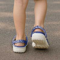 Fiji Marau na Kerisimasi Clogs Shoes Blue Tagimoucia Tapa Masi Tribal - Polynesian Pride