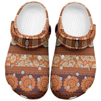 Fiji Marau na Kerisimasi Clogs Shoes Gold Tapa Masi Inspired Christmas - Polynesian Pride