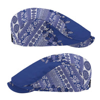 Fiji Marau na Kerisimasi Jeff Hat Blue Tagimoucia Tapa Masi Tribal - Polynesian Pride