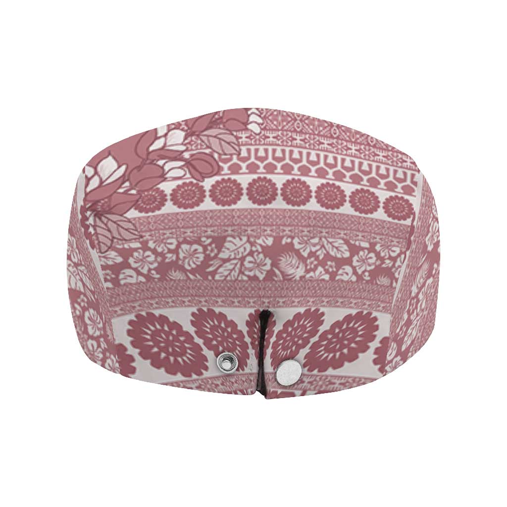 Fiji Marau na Kerisimasi Jeff Hat Dusty Rose Tagimoucia Tapa Masi Tribal - Polynesian Pride