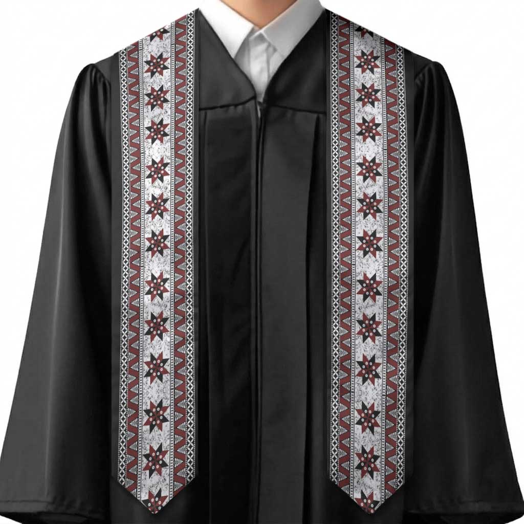 Fijian Masi Pattern Special Graduation Stole LT01 - Polynesian Pride