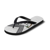 Fijian Rugby Flip Flops Six Seven Nine to The World - Tapa Pattern