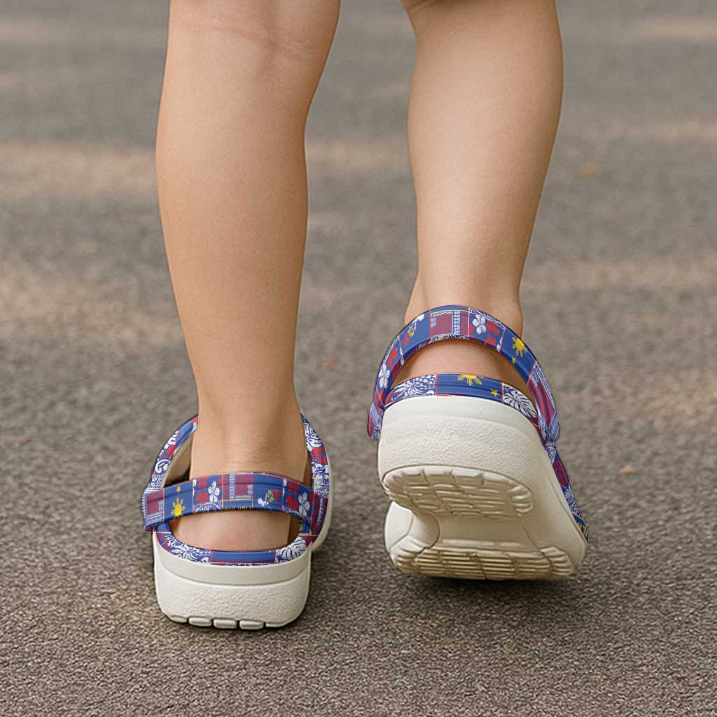 Filipino Maligayang Pasko Clogs Shoes Pacific Patchwork Xmas Vibes LT9 - Polynesian Pride