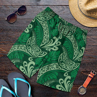 Forest Green Monstera Shorts for Men Polynesian Tribal Pattern - Polynesian Pride