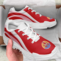 French Polynesia Chunky Sneakers Flag-Inspired Curve Style LT05 - Polynesian Pride