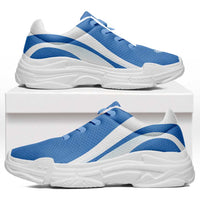 FSM Kosrae Chunky Sneakers Flag-Inspired Curve Style LT05 Blue - Polynesian Pride