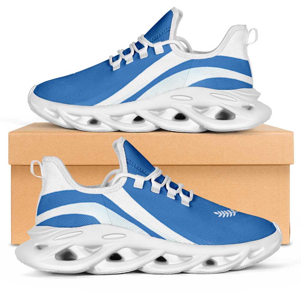 FSM Kosrae Clunky Sneakers Flag-Inspired Curve Style LT05 Blue - Polynesian Pride