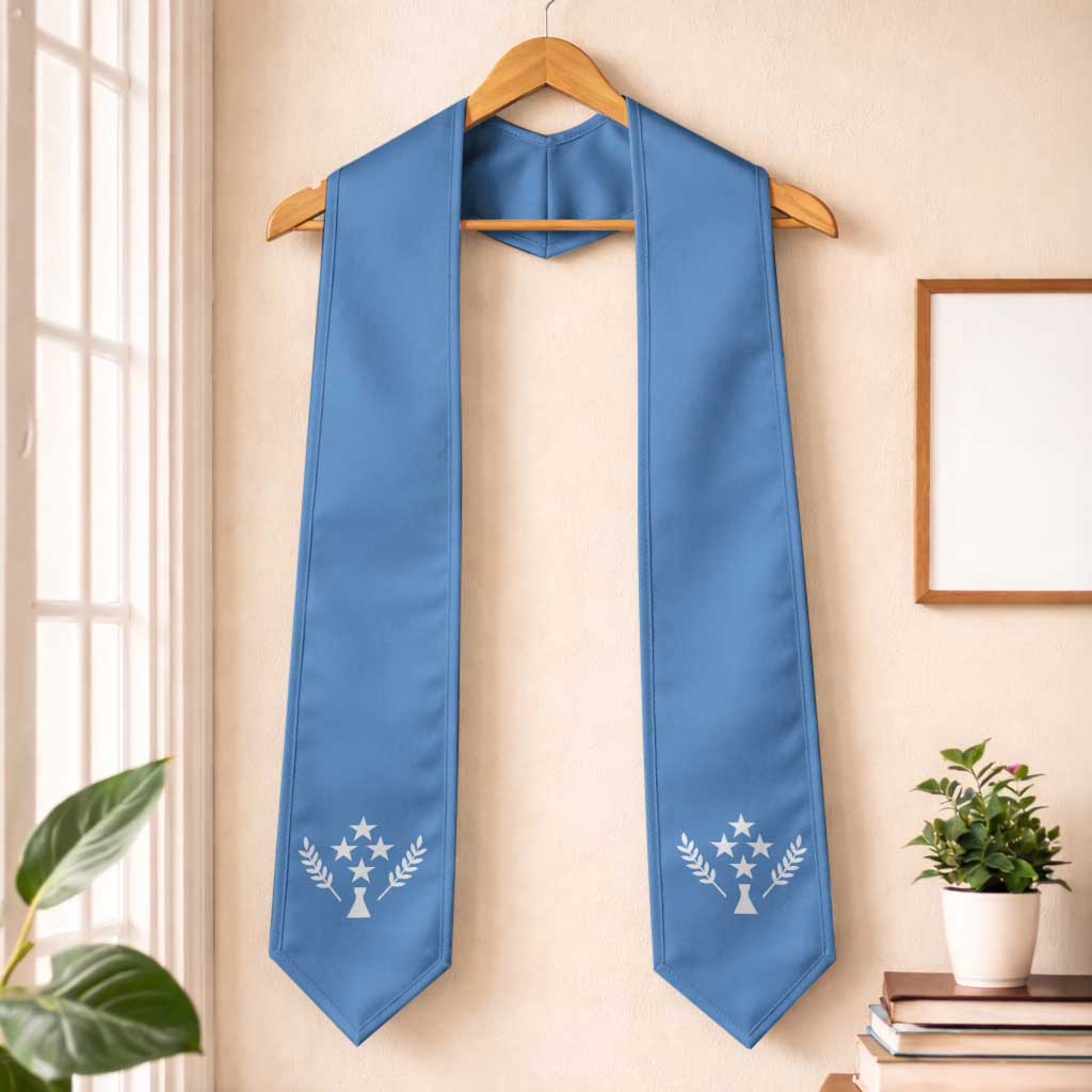 FSM Kosrae Graduation Stole Flag Style LT05 One Size Blue - Polynesian Pride