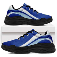 FSM Pohnpei Chunky Sneakers Flag-Inspired Curve Style LT05 Blue - Polynesian Pride
