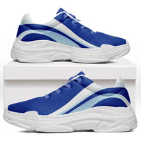 FSM Pohnpei Chunky Sneakers Flag-Inspired Curve Style LT05 Blue - Polynesian Pride