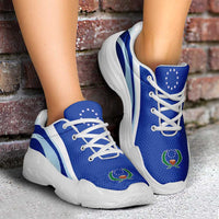 FSM Pohnpei Chunky Sneakers Flag-Inspired Curve Style LT05 - Polynesian Pride