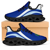 FSM Pohnpei Clunky Sneakers Flag-Inspired Curve Style LT05 Blue - Polynesian Pride