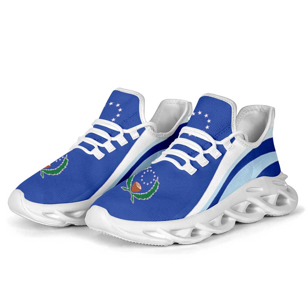 FSM Pohnpei Clunky Sneakers Flag-Inspired Curve Style LT05 - Polynesian Pride