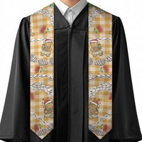 Gold Palaka Hawaii Mele Kalikimaka Graduation Stole Ohia Lehua Shell Leis Funny Gingerbread Santa LT14 - Polynesian Pride