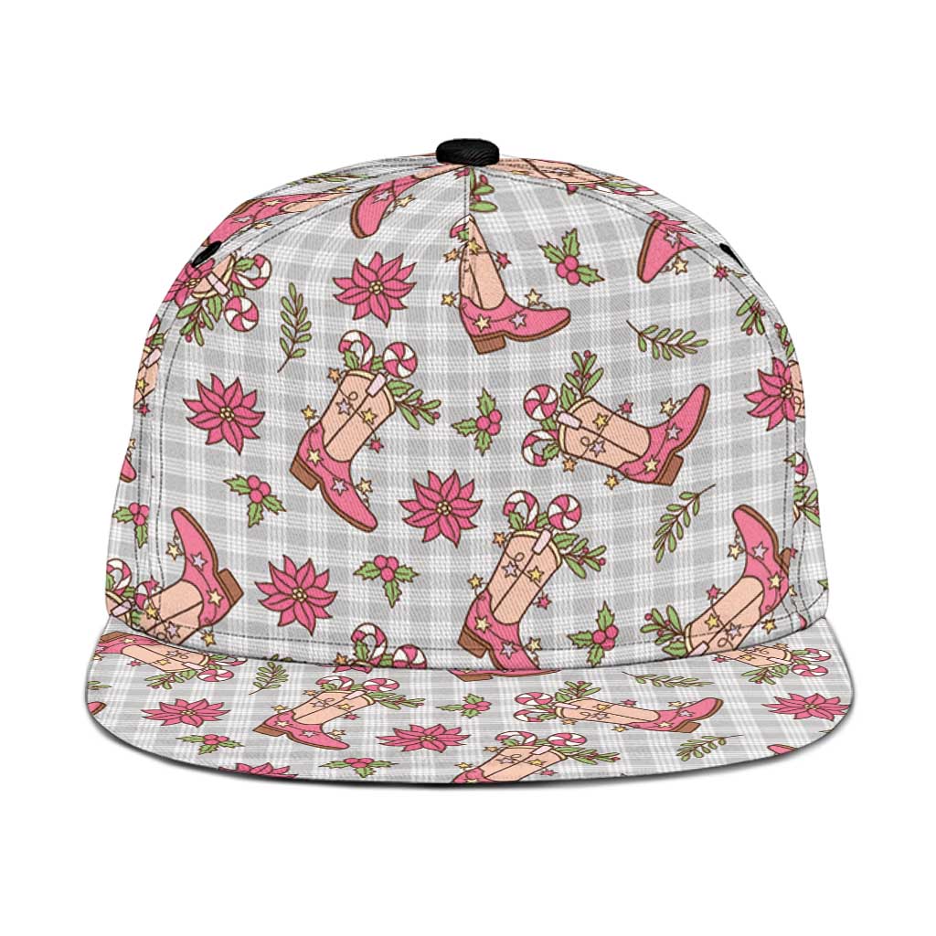 Gray Paniolo Palaka Hawaiian Cowgirl Christmas Snapback Cap - Polynesian Pride