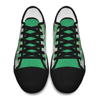 Green Aloha Hawaii Low Top Shoes Monstera Hibiscus Plumeria Seamless Vibes LT14 - Polynesian Pride