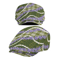 Green Hawaii Palaka Honohono Pikake Jeff Hat Hawaiian Orchid Lei Polynesian Pattern - Polynesian Pride