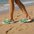 Green Hawaiian Quilt Clogs Shoes Hawaii Pineapple Monstera Palaka Motifs - Polynesian Pride