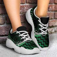 Green Matariki New Zealand Chunky Sneakers Maori Poutama Galaxy Vibes LT14 - Polynesian Pride