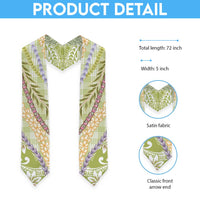 Green Palaka Hawaii Leis Graduation Stole Hawaiian-plaid Elegant Tropical Vibes - Polynesian Pride