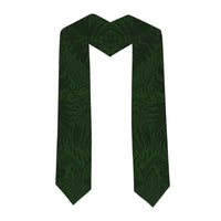 Green Polynesia Graduation Stole Plumeria Tropical Leaves With Galaxy Polynesian Art LT14 - Polynesian Pride