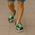 Green Polynesian Pattern With Tropical Flowers Clogs Shoes - Polynesian Pride