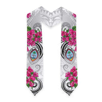 Guam Chamorro Graduation Stole Curves Polynesian Tattoo Mix Bougainvillea