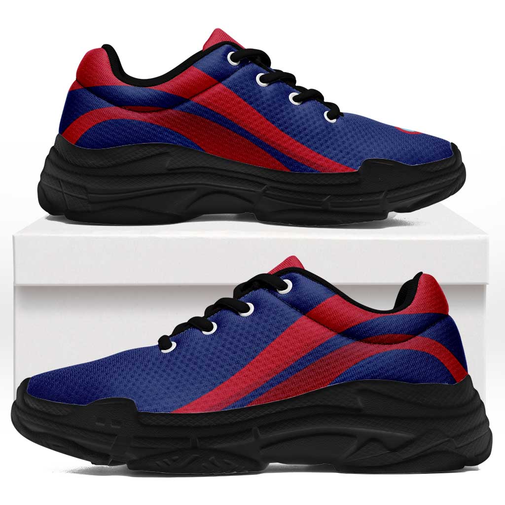 Guam Chunky Sneakers Flag-Inspired Curve Style LT05 Red - Polynesian Pride