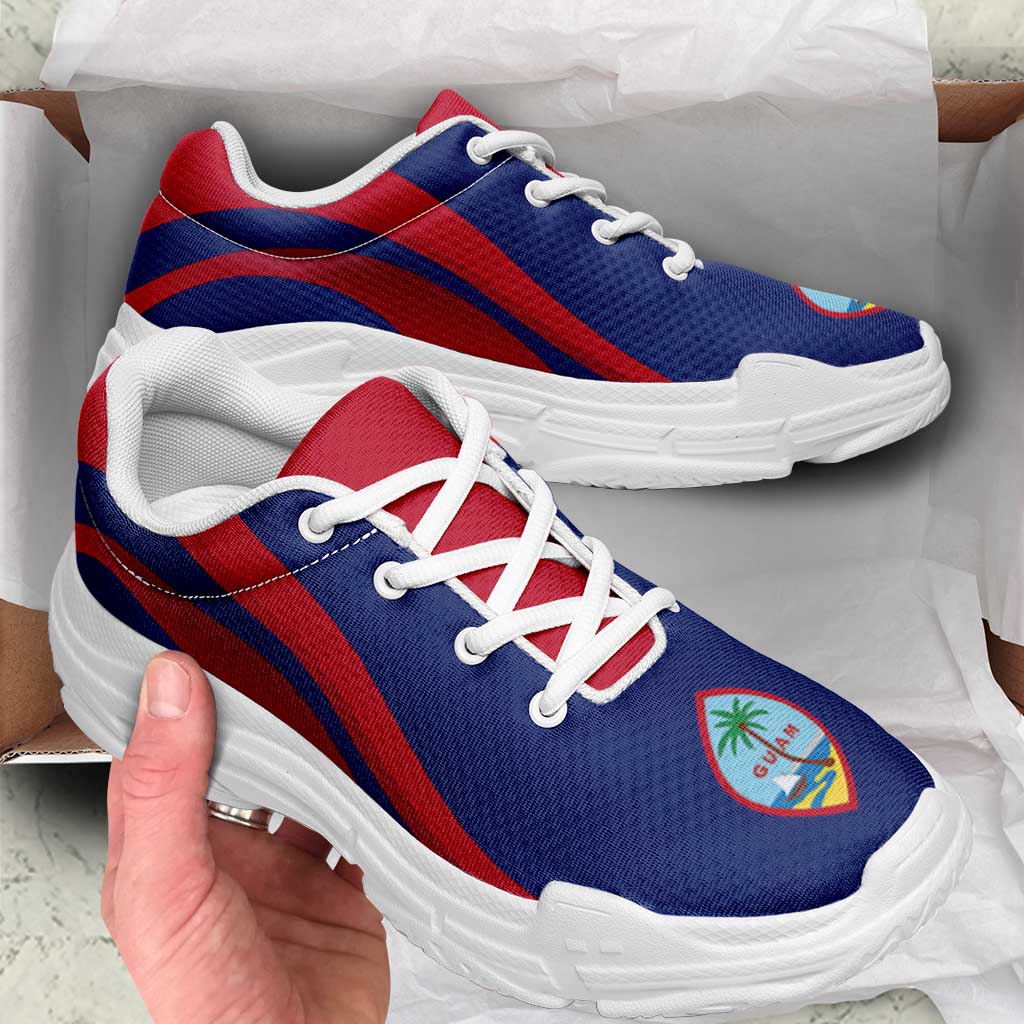 Guam Chunky Sneakers Flag-Inspired Curve Style LT05 - Polynesian Pride