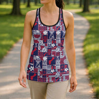Guam Felis Pasgua Hollow Tank Top Pacific Patchwork Xmas Vibes LT9 - Polynesian Pride