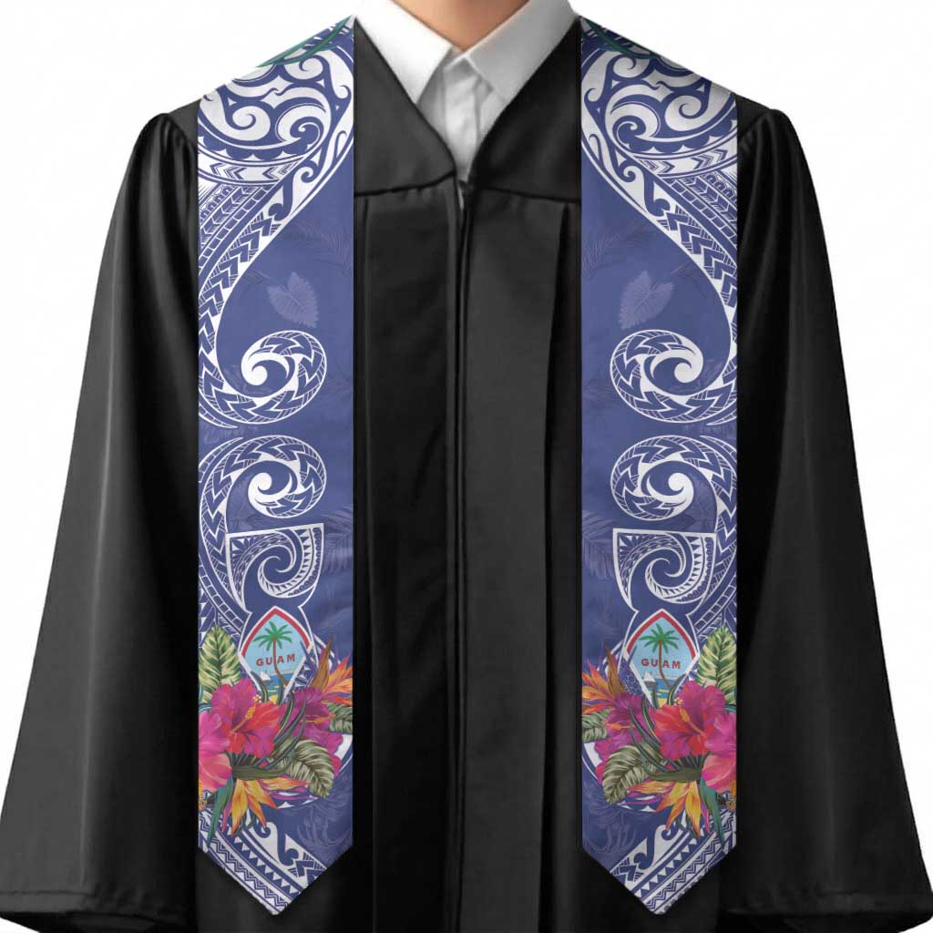 Hafa Adai Guam History and Chamorro Heritage Day Graduation Stole Blue Latte Stone