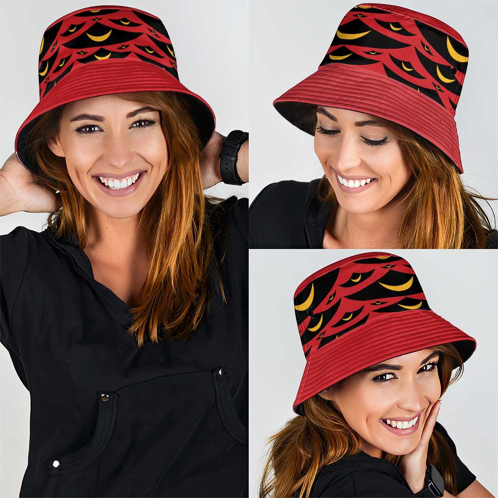 Hawaii Ahu Ula Inspired Bucket Hat Red Version LT05 - Polynesian Pride