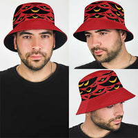 Hawaii Ahu Ula Inspired Bucket Hat Red Version LT05 - Polynesian Pride