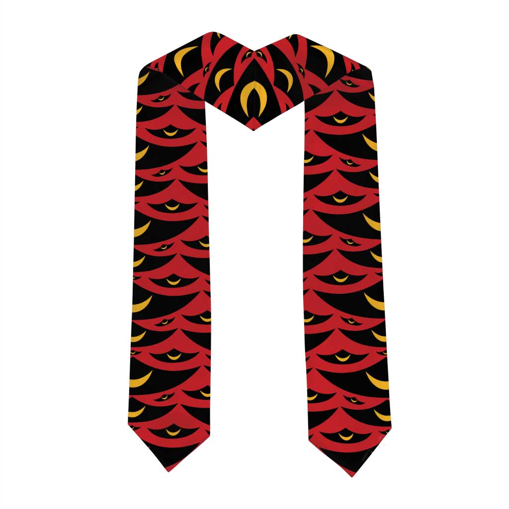Hawaii Ahu Ula Inspired Graduation Stole Red Version LT05 - Polynesian Pride