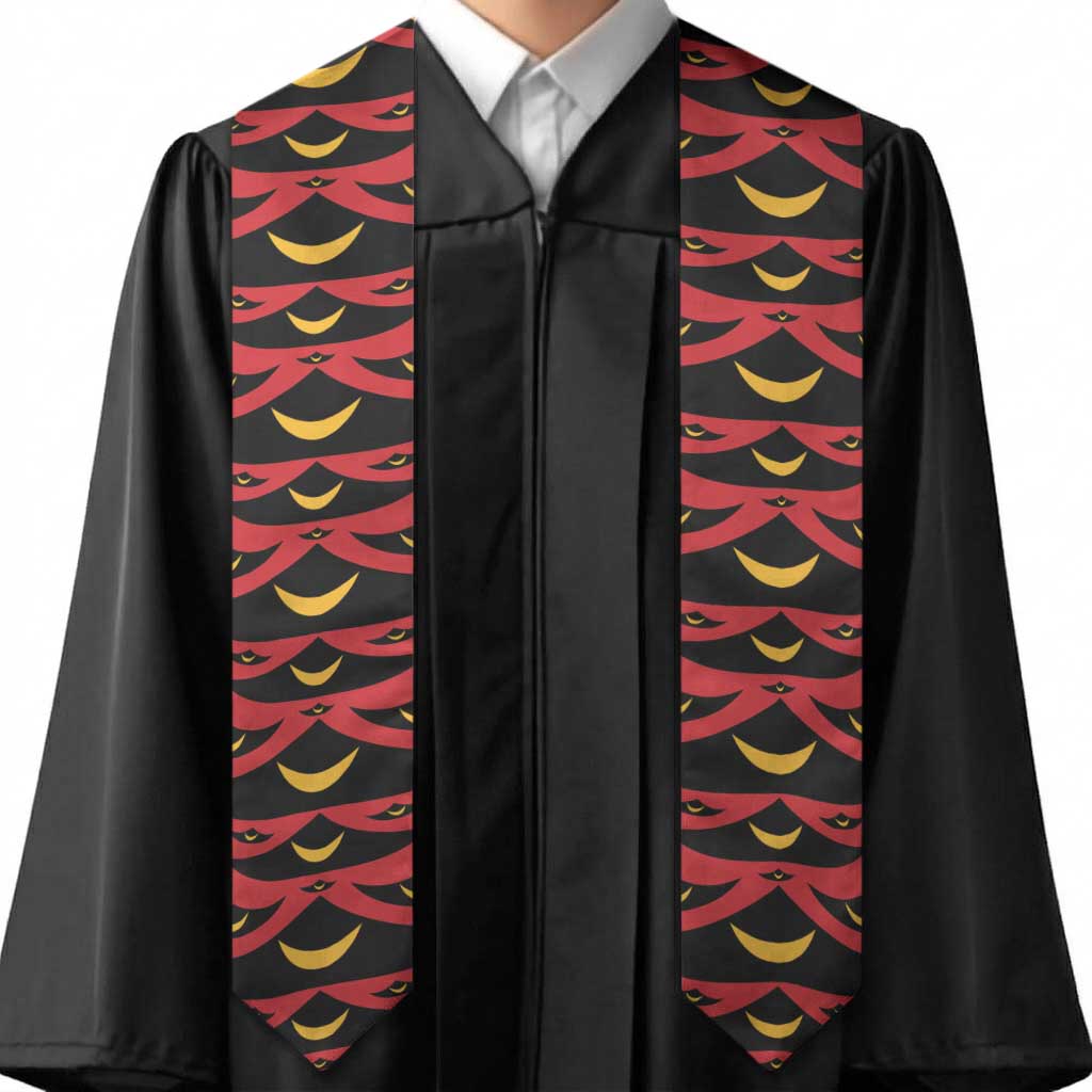 Hawaii Ahu Ula Inspired Graduation Stole Red Version LT05 - Polynesian Pride