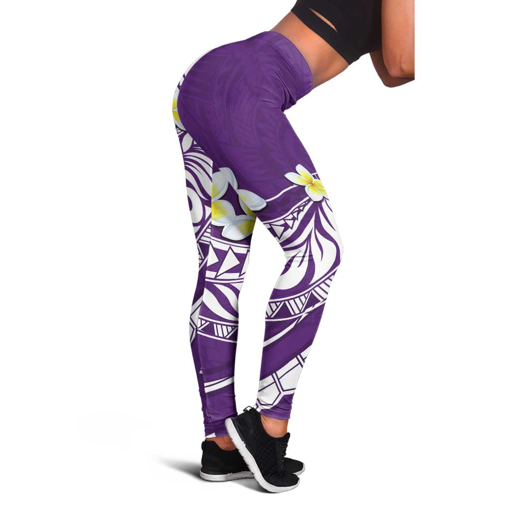 Hawaii Aloha Leggings Plumeria Vintage - Violet LT7 - Polynesian Pride