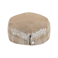 Hawaii Aloha Plumeria Lei Beige Palaka Jeff Hat - Polynesian Pride