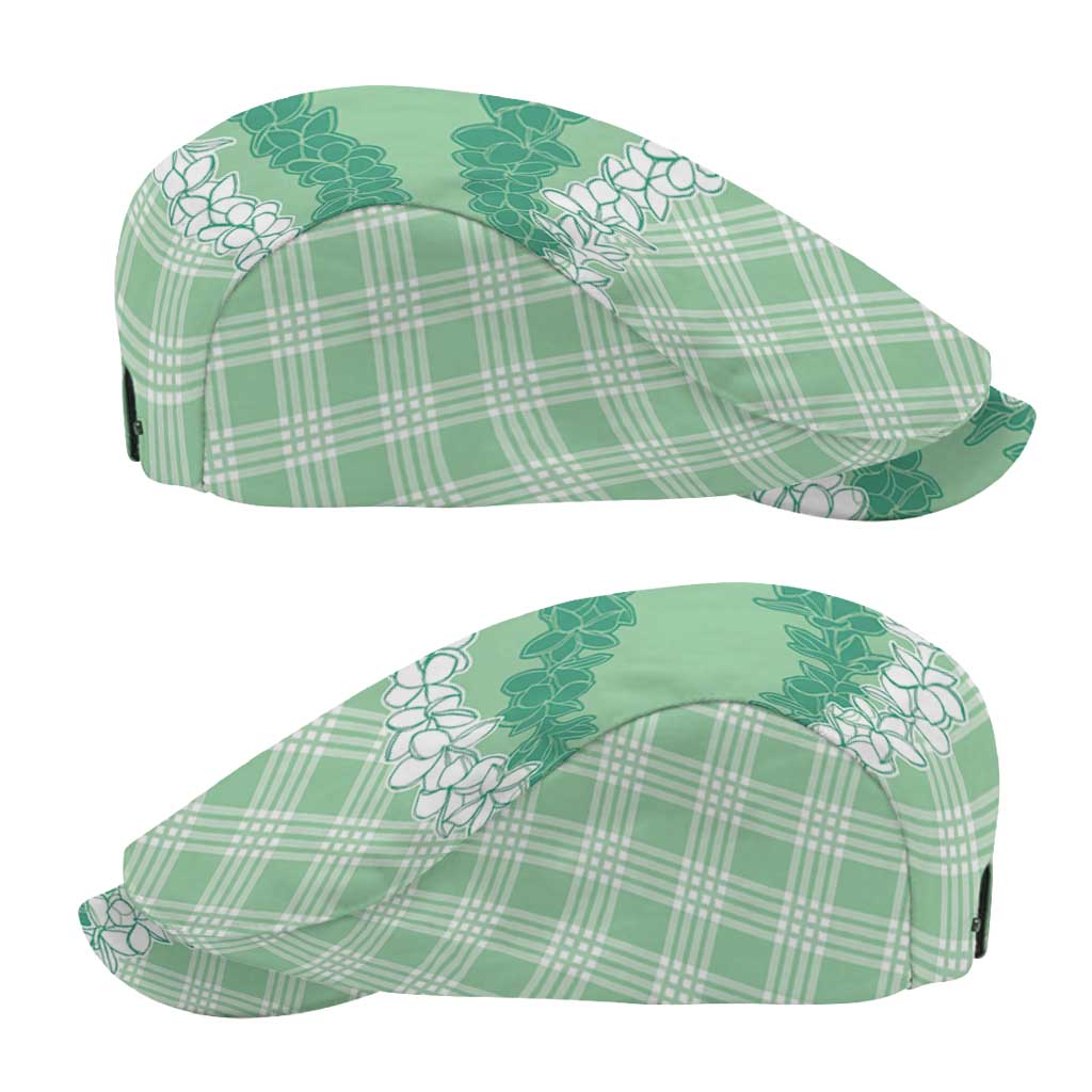 Hawaii Aloha Plumeria Lei Mint Palaka Jeff Hat - Polynesian Pride